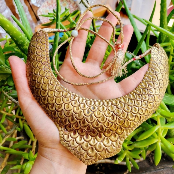 *RARE* Vintage Brass Collar Statement Necklace - Picture 7 of 8